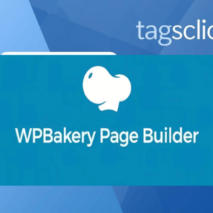 Blue and white tagsclick branding with the WPBakery Page Builder logo and text, reflecting the WPBakery Page Builder Addons Bundle theme.